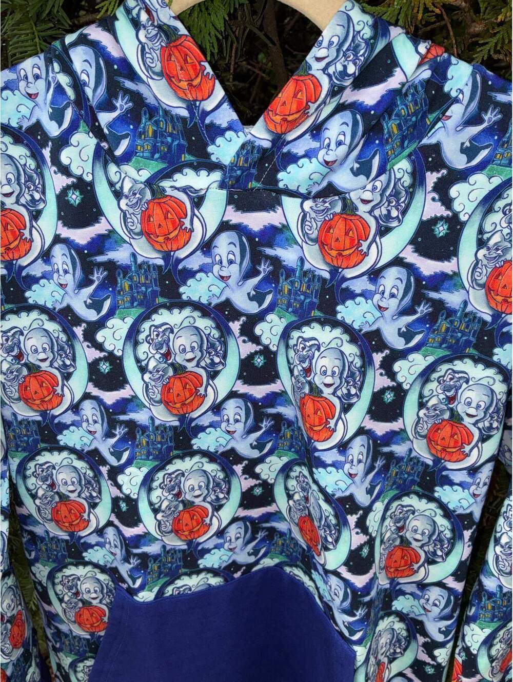 Serial Bamboo Friendly Ghosts Womens French Terry Hoodie XLarge NWT - Picture 2 of 3